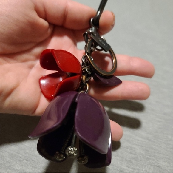 Coach ResinTea Rose Bag Charm/Keychain Fob - Picture 6 of 6